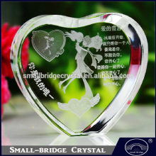 Heart Decorative 3d Etched 2015 Gifts For Newly Married Couple