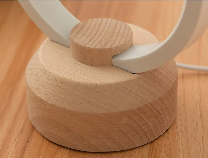 Best Birthday Present Wooden Night Light Modern Style Wood Bedside Table Lamp