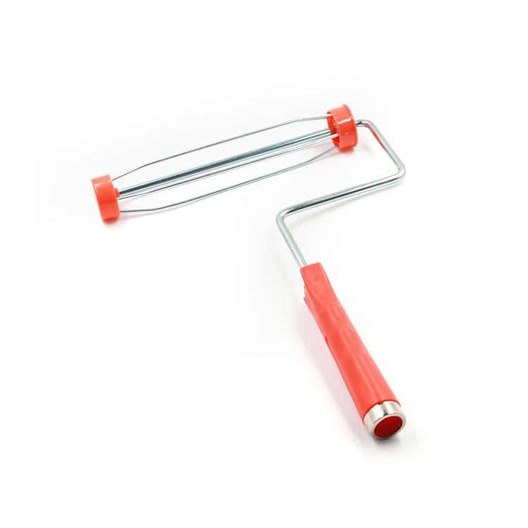 Heavy duty wire cage style 8mm shaft Zinc/Chrome plated plastic handle Painting roller frame