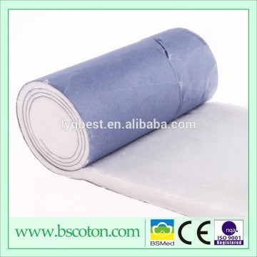 Hydrophilic cotton roll interleaved with paper