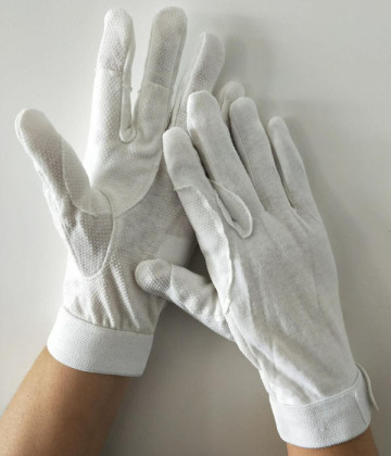 Cheap White Double Knitted Cotton Gloves