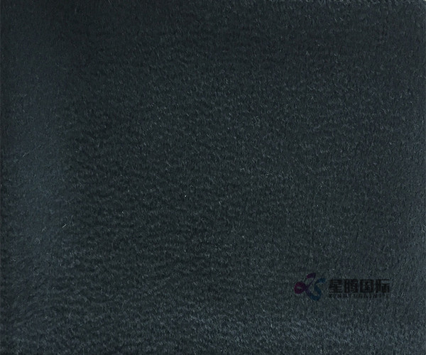 Black Wool Alpaca Blend Fabric For Winter's Coat