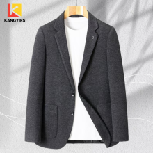 Comfortable Casual Suit In Dark Grey Vertical Stripe