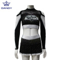 Professionell rhinestone cheerleading uniform