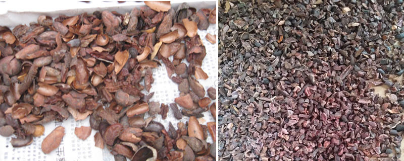 Small Cocoa Bean Shell Removing Dehusking Cracking Machine