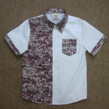 Children custom shirts cotton printing boys blouse tops kids tshirt