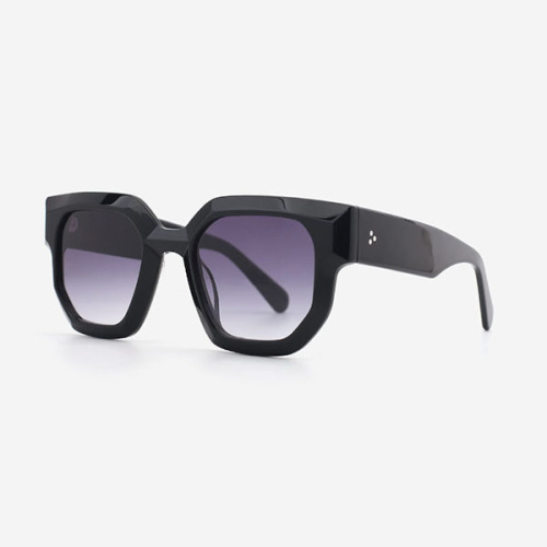 Vintage Square Geometric Acetate Unisex Sunglasses 23A8136