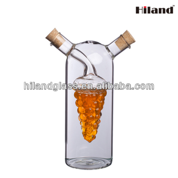 Promotional pyrex glass oil bottle with lid