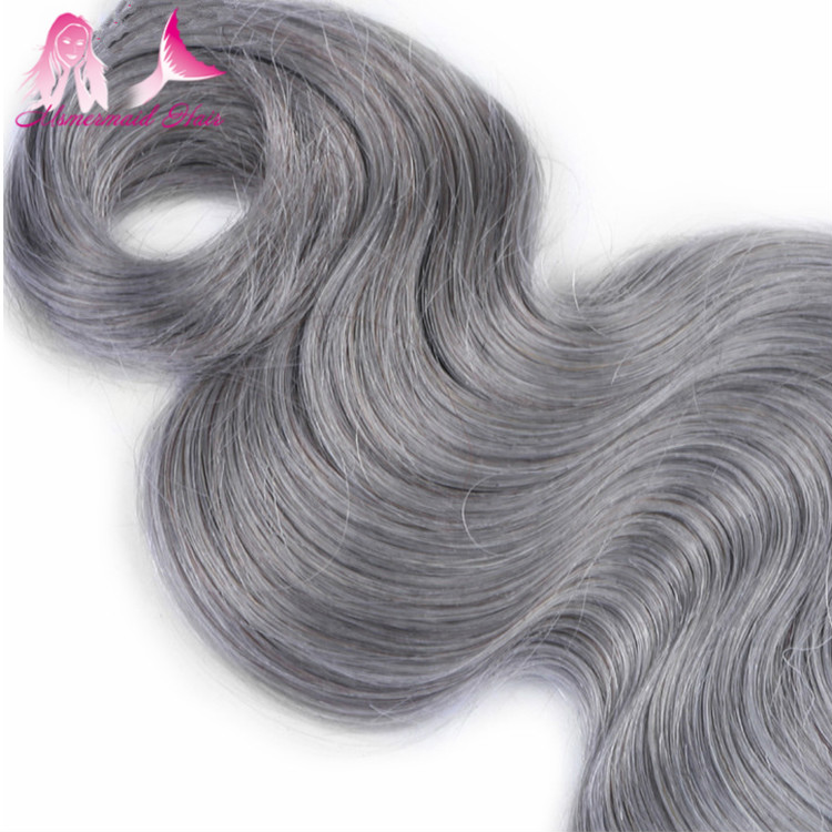 1b/grey ombre body wave hair new style virgin remy brazilian grey human hair for braiding