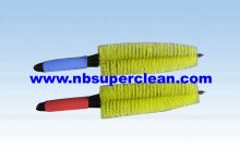 Small mini plastic tyre brush, cleaning car wash brush
