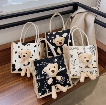 Customized Cute Girl Canvas Bag