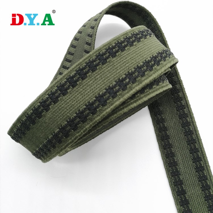 High Durable silicone non slip gripper elastic 30 mm green gripper elastic for clothing