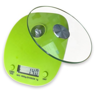 Custom Tempered Glass Digital Diet Scale - 5kg Removable Glass Tray
