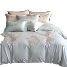 Wholesale Queen Size Egyptian Cotton Bed Sheets with Embroidery