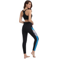 Legging in neoprene yoga flessibile da donna della pelle marina