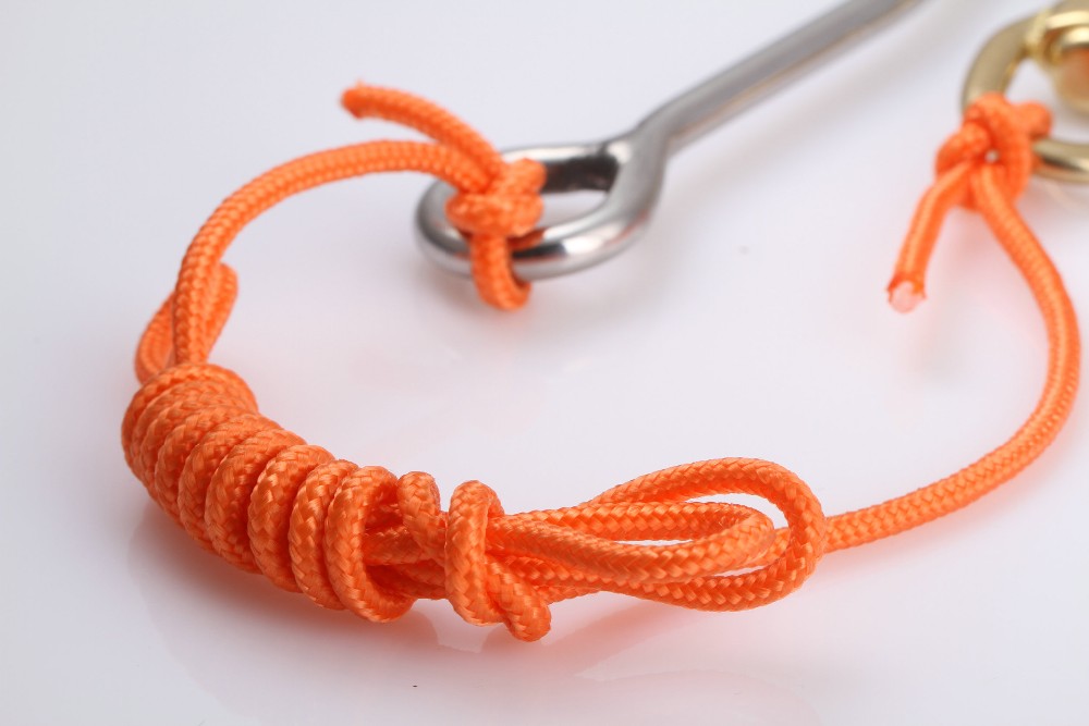 Reef cave Diving equipment coiled lanyard dive hook.