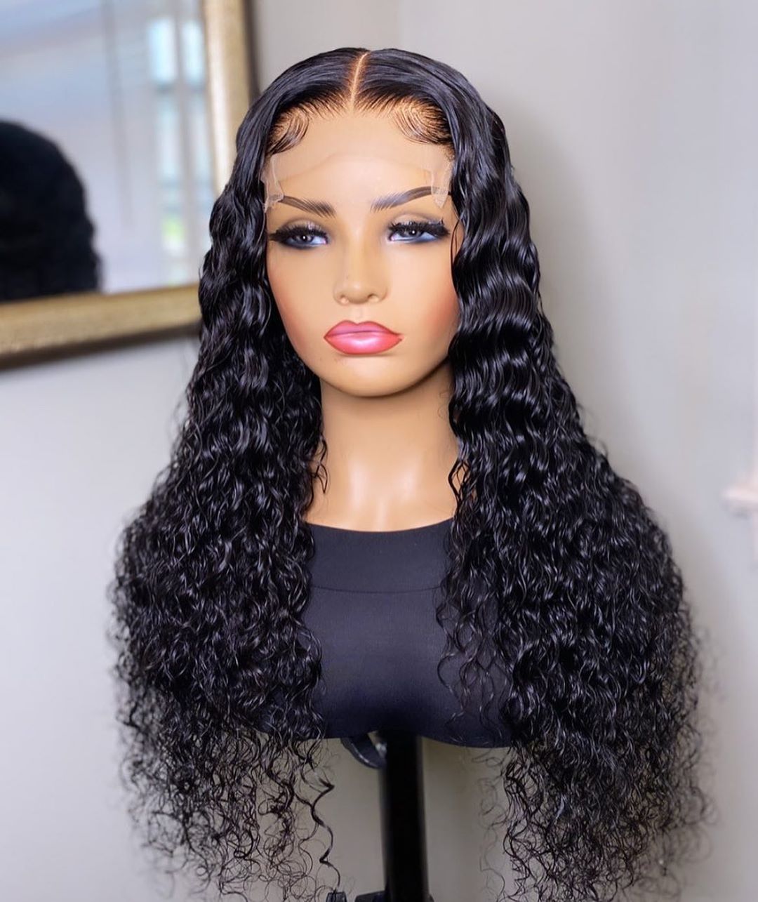 Deep Mink Wholesale Indian 100% Human 150% Swiss HD Transparent Lace 5x5 Lace Front Glueless Virgin Hair Wig for Black Women