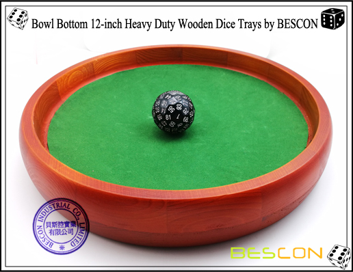 Schale unten 12-Zoll-schwere Duty hölzerne Würfel Trays von BESCON-1 Bowl Bottom 12-inch Heavy Duty Wooden Dice Trays by BESCON-1