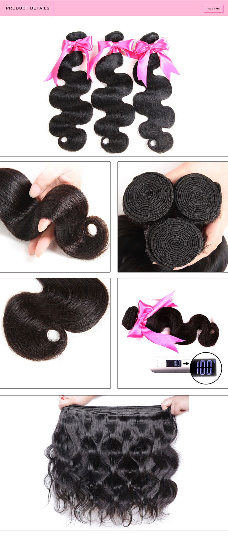 Cheap 9A 100% Brazilian Body Wave Human Hair Virgin Hair Bundles