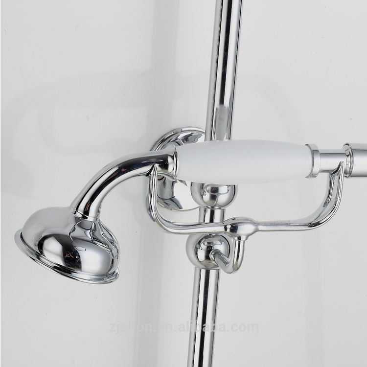 WRAS TMV2 Brass Hpb59-1SL0007(05) Thermostatic traditional shower with rain shower stylish bend pipe shower