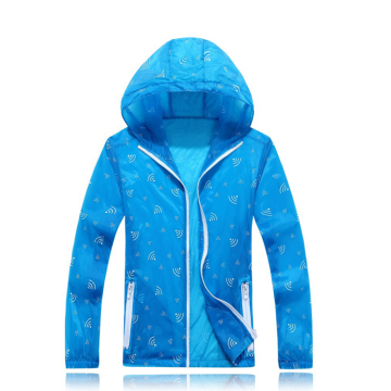 100% Nylon UV sun protection plain pullover windbreaker rain jacket