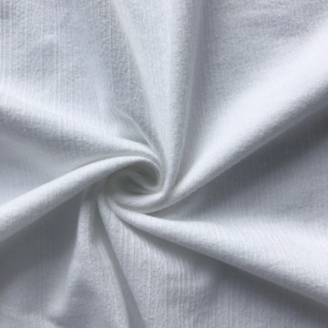 Cotton elastane Jacquard knitting fabric white color