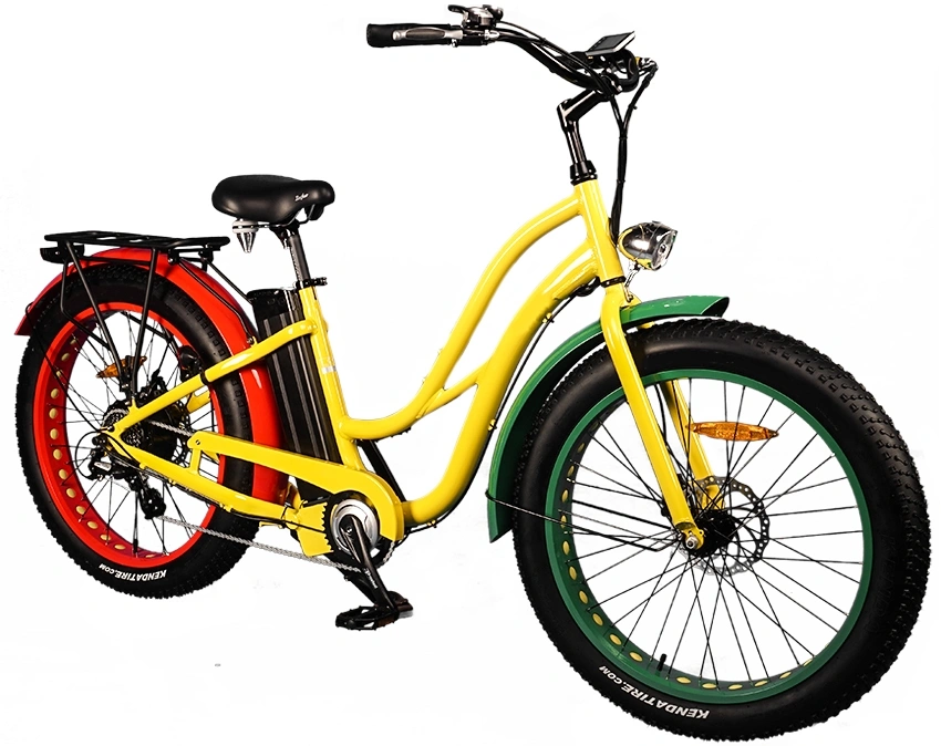 Alloy Frame Fat Tire Woman E Bike LCD Display Beach Electric Scooter Power Motor