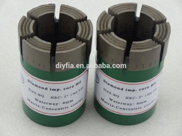 Wireline BQ diamond core drill bit in drilling bits