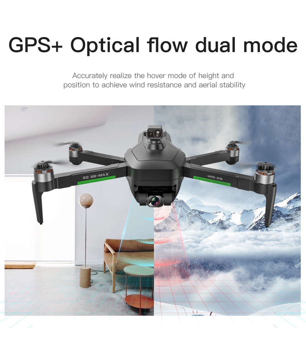 Camera Drone With 3 Axis Gimbal Professional 4K HD GPS WiFi FPV RC Quadcopter Remote Drone ZLL SG906 MAX1