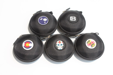 Small custom color logo earbud case