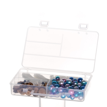 Plastic Storage Box - Empty Compartment Earring Jewelry Case