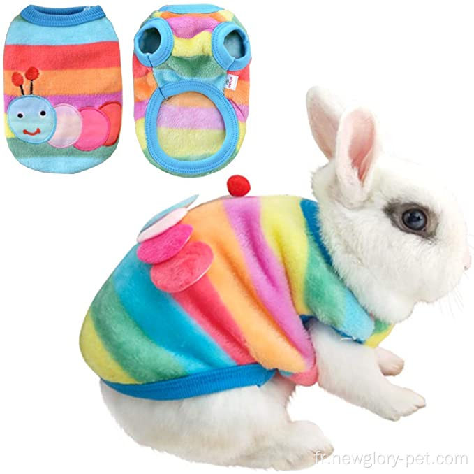 Costume de compagnie mignon vêtements de chat de lapin