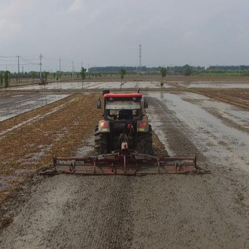 Folding paddy field leveling mixer