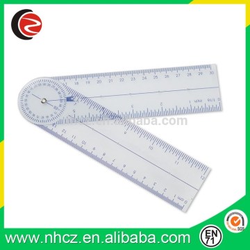 2 in 1foldable and angle ruler transparent gift plastics ruler