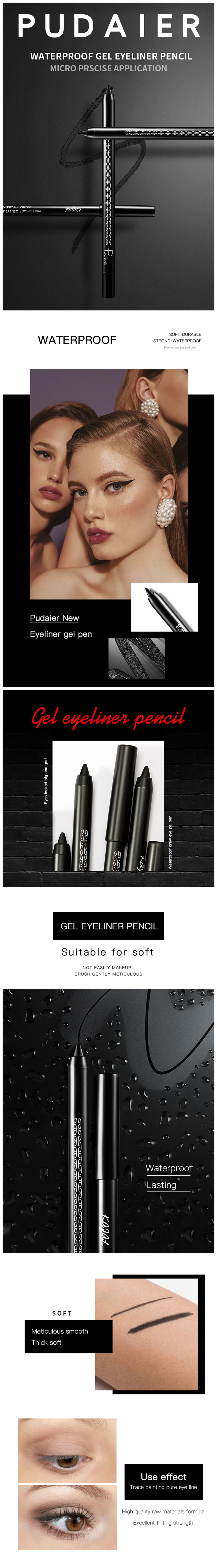 Good Quality Makeup Infallible Never Fail Pencil Eyeliner, Gel Eyeliner Custom Logo Black