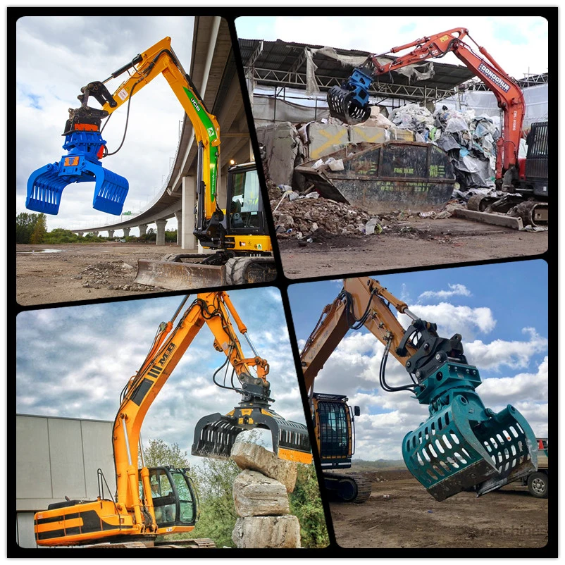 Excavator Rotating Grab Sorting and Demolition Grapple