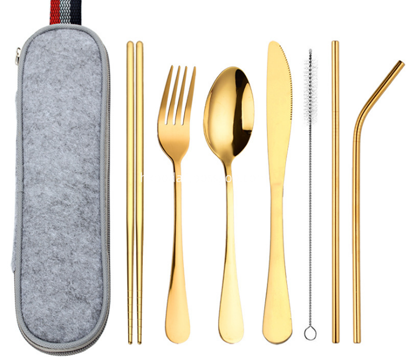 304 stainless steel food set with bag