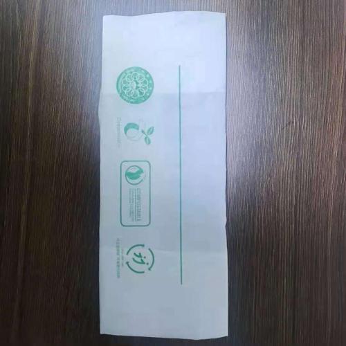 Bolsillo plano transparente blanco PLA con logo personalizado