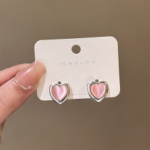Pink Heart shape Elegant Earrings