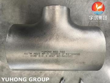 ASTM A815 UNS S31803 Duplex Steel Reducing Tee