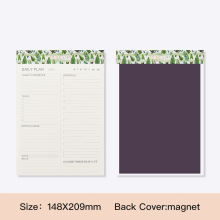 Magnetic thickened back notepad