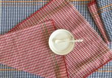 Yarn Dyed Poly Cotton Check Tea Towel