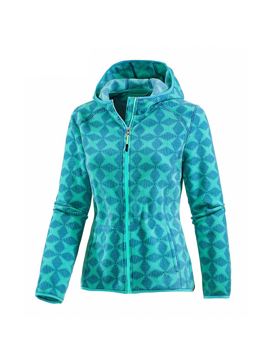 Ladies' Printed Fleece Coat With Zipper