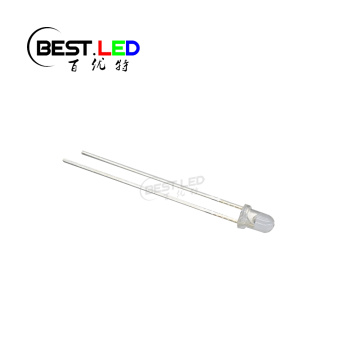 3mm White LED Diode Lights Clear Flat Transparent