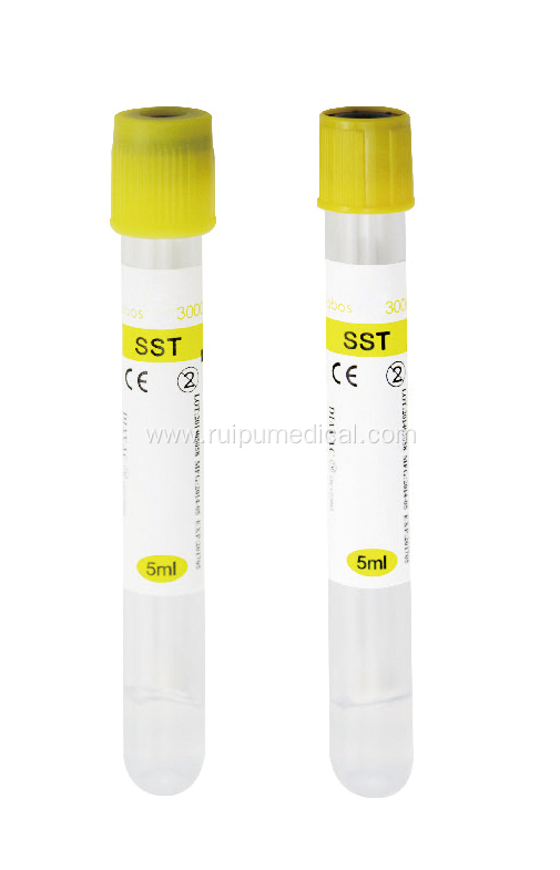 Yellow SST Tube Gel and Clot Activator