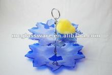 handmade elegant fruit plate with metal stander