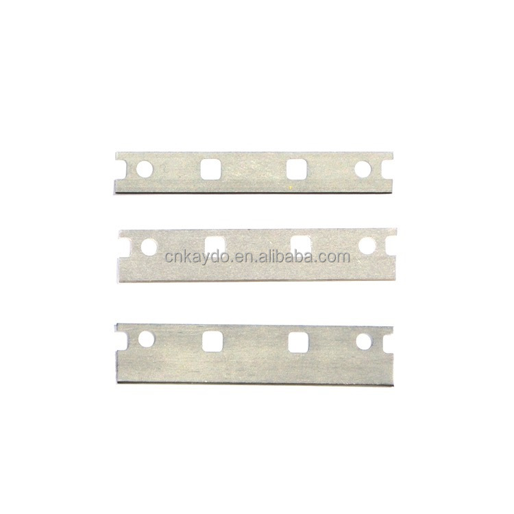 Double edge razor blade for disposable razor material