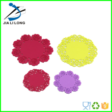 Flower shaped silicone mat with custom printing