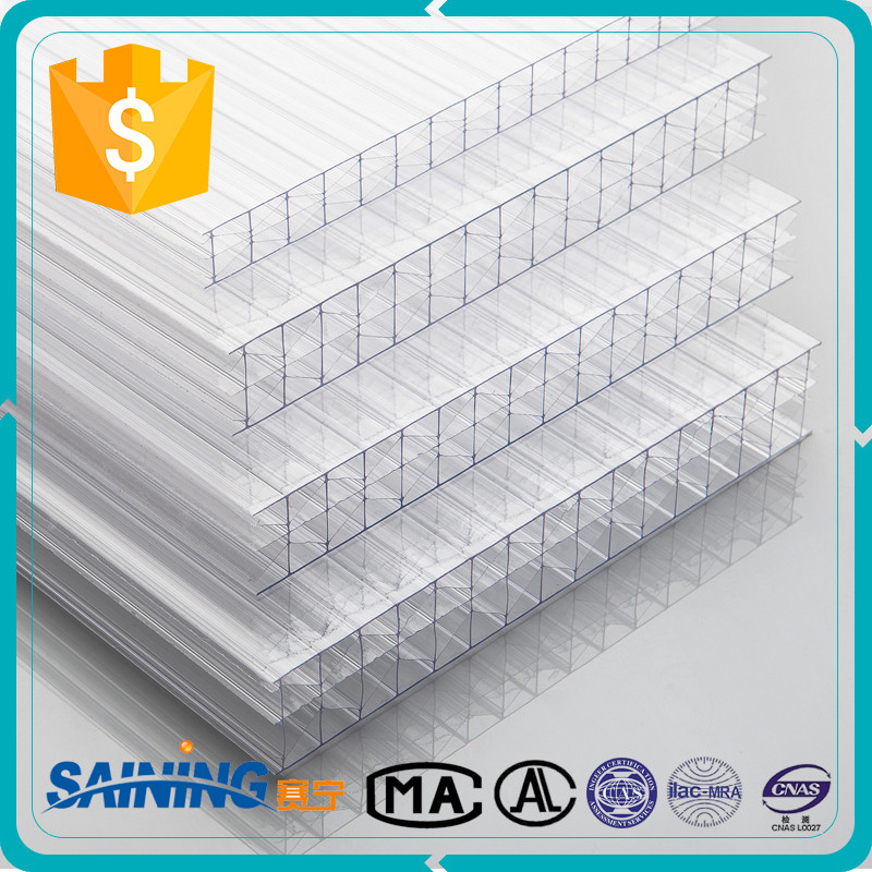 X type triple wall polycarbonate sheet multilayer polycarbonate hollow sheets