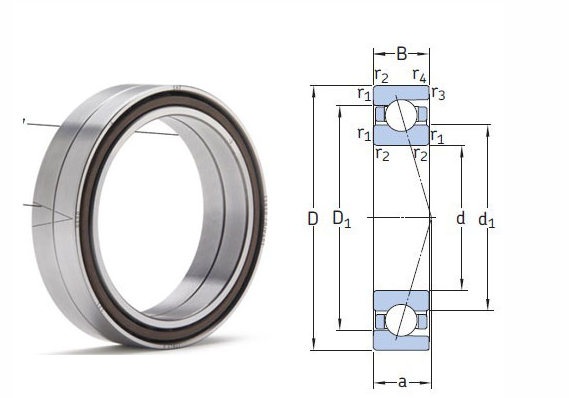 Spindle bearing7020AC 7020ACDGA 7020 ctp4 single row angular contact ball bearing 100*150*24mm